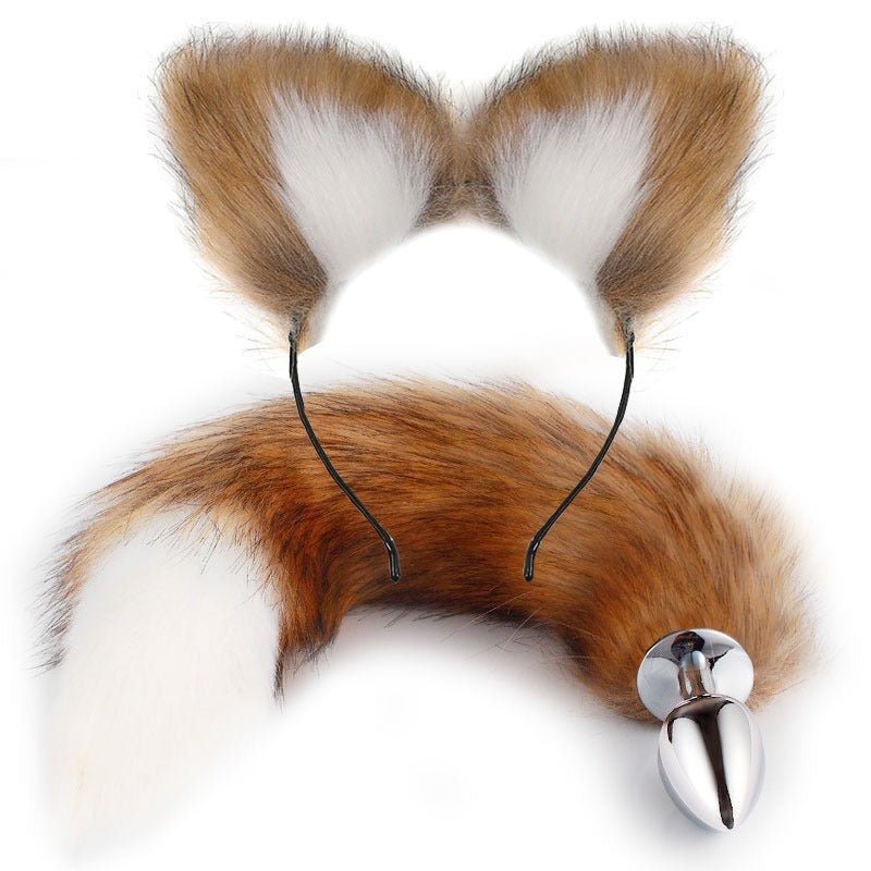 SM Erotic Fox Tail Anal Plug Metal Posterior Plug Adult Products Toys Artificial Tail Set Play - Random Unicorn