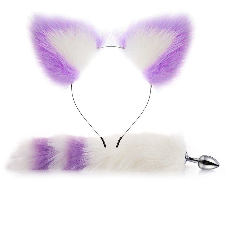 SM Erotic Fox Tail Anal Plug Metal Posterior Plug Adult Products Toys Artificial Tail Set Play - Random Unicorn