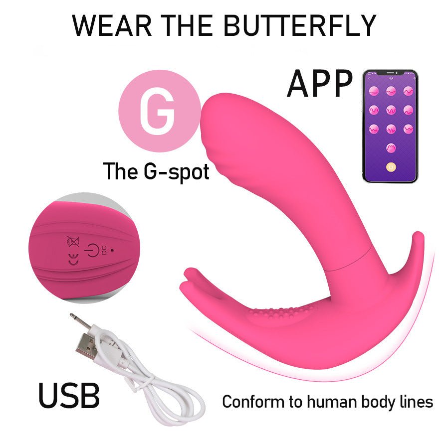 The APP Newly Equipped With Butterfly Sex Appeal Female Vibrating Massage Appliance Adult Couple's Warming Sex Appliance - Random Unicorn