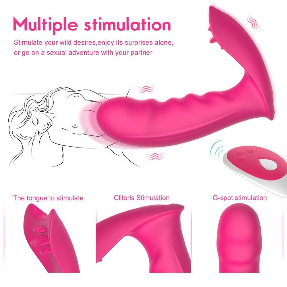 Tingyue Wireless Remote Control Jumping Egg Female Masturbator Wearable Phallus Vibrator Silicone Dildo Sex Toys - Random Unicorn