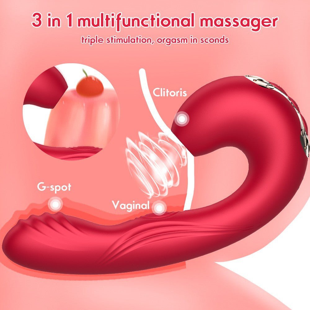 Vibrator Female Masturbator Dual-Use Couples Massage Device Plug-In Double Vibrating Av Stick Female Sex Toys - Random Unicorn