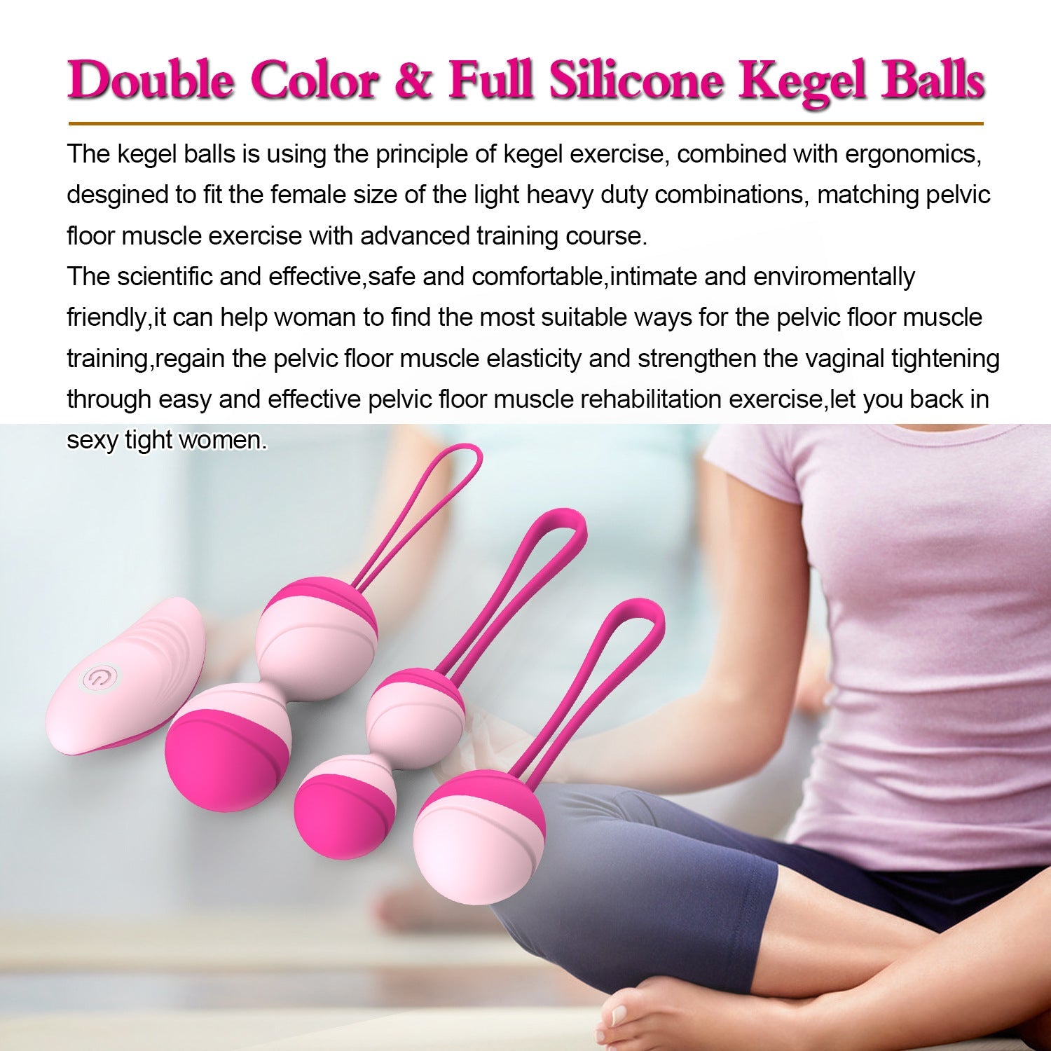 Y.LOVE Kegel Ball Exercise And Massage Function 2 In 1 Postpartum Erotic Goods Sex Toy - Random Unicorn