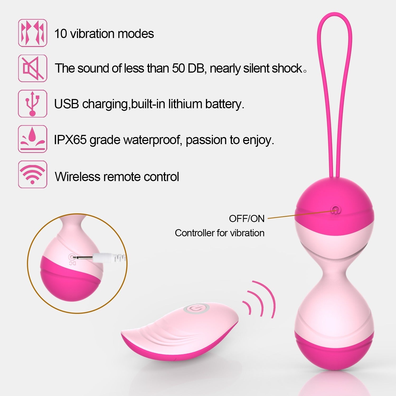 Y.LOVE Kegel Ball Exercise And Massage Function 2 In 1 Postpartum Erotic Goods Sex Toy - Random Unicorn